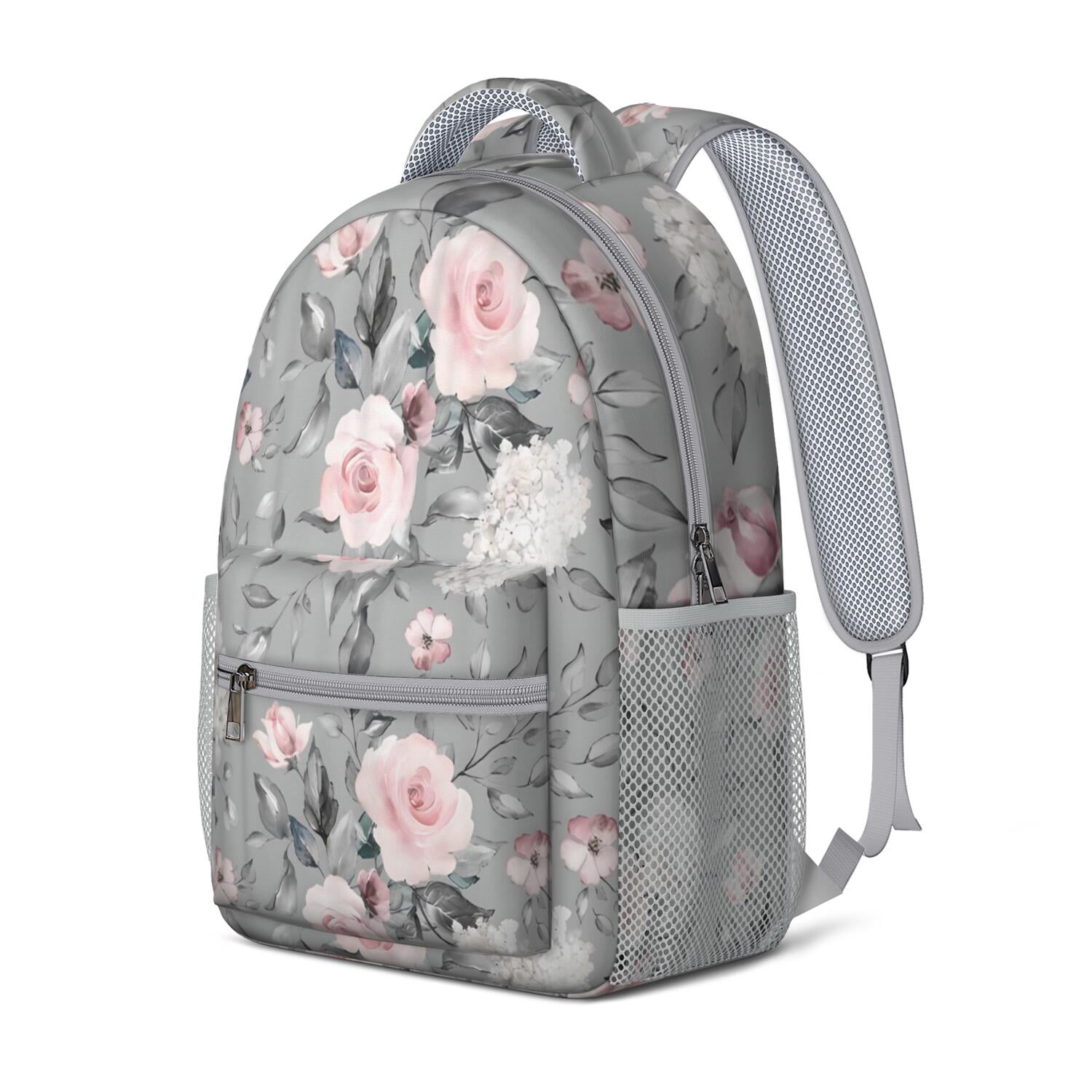 Rustic Farmhouse Floral Print Backpack - Breathable Student Backpack with Spinal Support