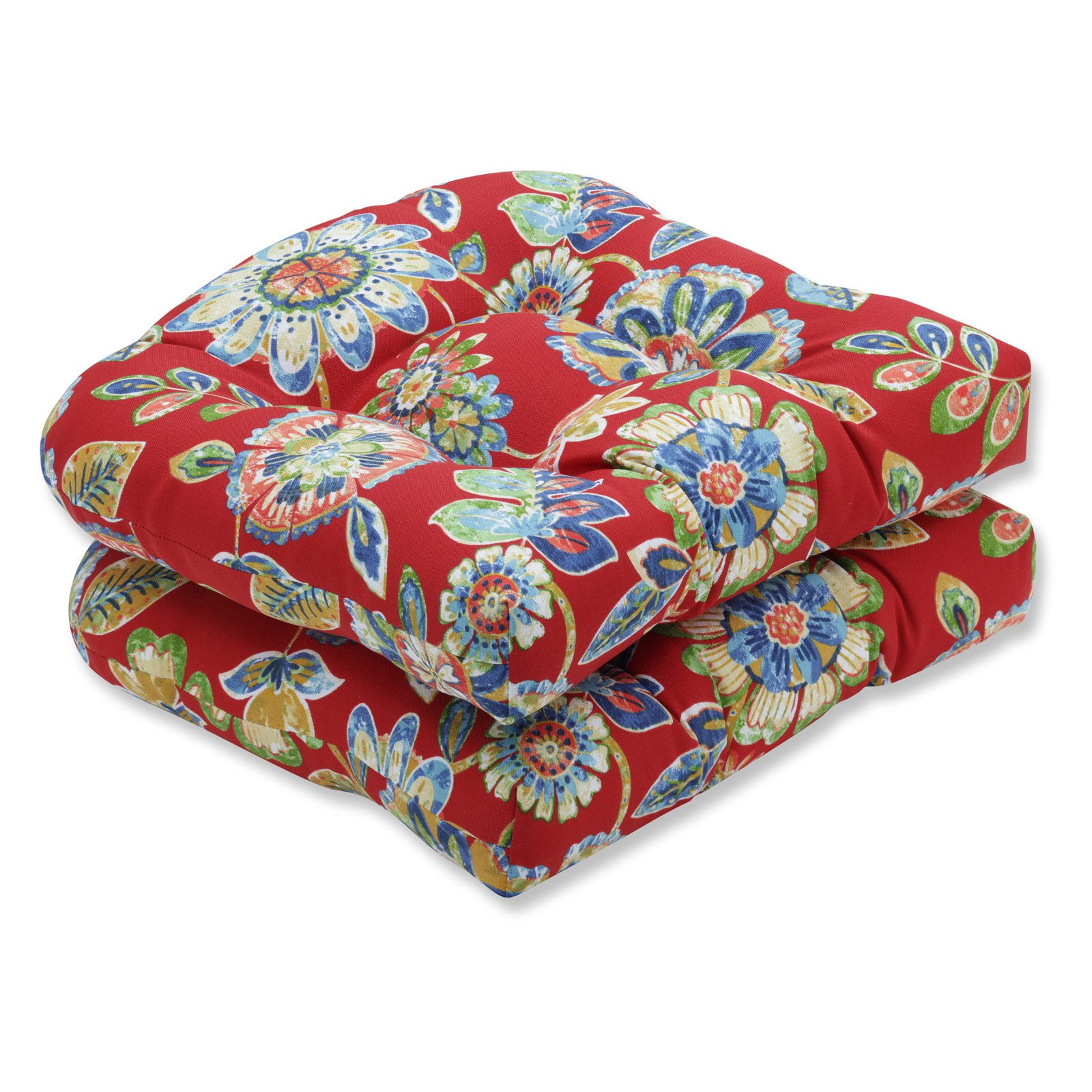 Pillow Perfect Daelyn Cherry Wicker Chair Seat Cushion - Set of 2 - Walmart.com