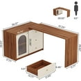 thumbnail image 2 of Tribesigns L Shaped Computer Desk, Modern Corner Home Office Desk for Home Office, Rustic Brown, 2 of 5