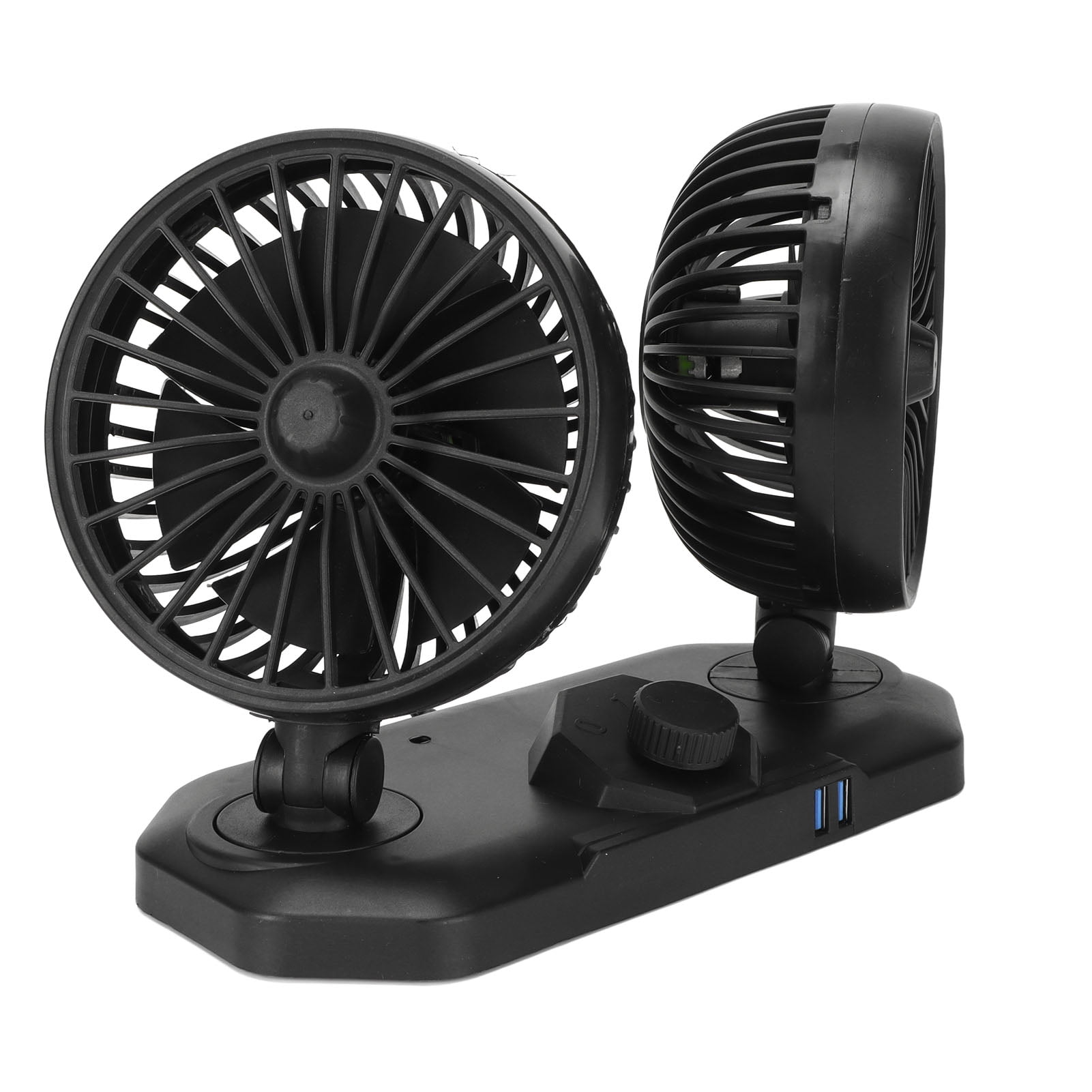Ccdes Car Fan,Dual Car Fan 360 Degree Rotatable Large Power Low Noise