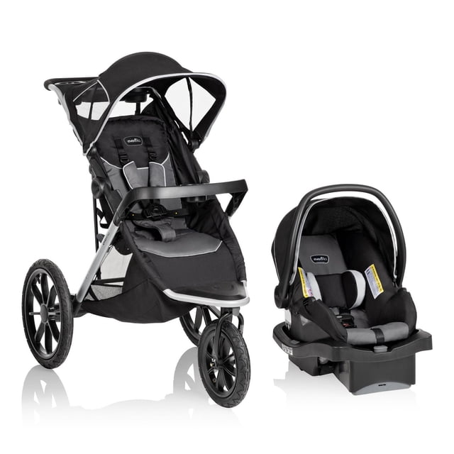 Evenflo Victory Plus Jogging Stroller Travel System with LiteMax Infant Car Seat (0-6 Years)