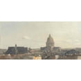 thumbnail image 3 of Jean-Baptiste-Camille Corot 18x11 Black Modern Framed Museum Art Print Titled - View of the Pantheon in Paris (‘View of the Pantheon, Paris’), 3 of 5