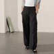thumbnail image 3 of Women's Wide Leg Lightweight Elastic Waist Loose Jogging Pants Casual Workwear Sports Pants with Pockets Navy Blue XXL, 3 of 4