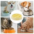 thumbnail image 4 of 1 Pc Convenient Round Dog Bowl for Indoor and Outdoor ABS Yellow, 4 of 4