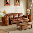 thumbnail image 2 of Fnova Solid Wood End Table with 2 Drawers, No Assembly Required, Side Tables for Living Room, Bedroom, Walnut, 2 of 12