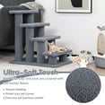 thumbnail image 6 of Gymax 24'' 4-Step Pet Stairs Carpeted Ladder Ramp 8 Scratching Post Cat Tree Climber, 6 of 10