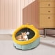 thumbnail image 1 of Cama para mascotas de dibujos animados, cuevas para gatos semicerradas, nido con almohadilla extraíble, cómoda y acogedora cama para perros pequeños, M, 1 of 10