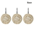 thumbnail image 3 of Juego de 12 ganchos para cortinas de ducha Sunlit Boho Knots Seaside, 3 of 5