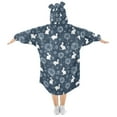 thumbnail image 2 of joogoo Wearable Blanket Hoodie for Rabbits Dandelions Oversized Sherpa Hooded 3-14 YR M, 2 of 7
