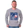 thumbnail image 4 of Baseball Player Power Hitter Fan Men's Long Sleeve Tee T Shirt Brisco Brands S, 4 of 6