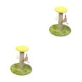 thumbnail image 3 of Transemion 1Pack Scratch Post Refill Pole Grinding Protect Claw Rope Nails Sisal cat Round Green Medium 2Set, 3 of 6