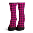 thumbnail image 2 of Function - Pink Houndstooth Fashion Socks, 2 of 4