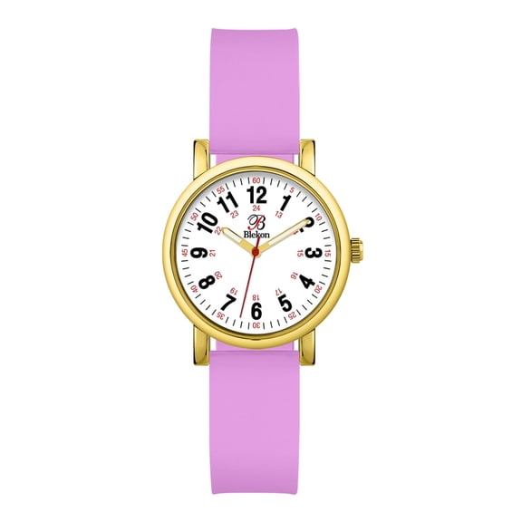 Blekon Original Nurse Watch for Women, Japanese Quartz Medical Watch, 28mm Easy-to-Read Analog Dial, Silicone Band, Red Second Hand, 3 ATM Water Resistant