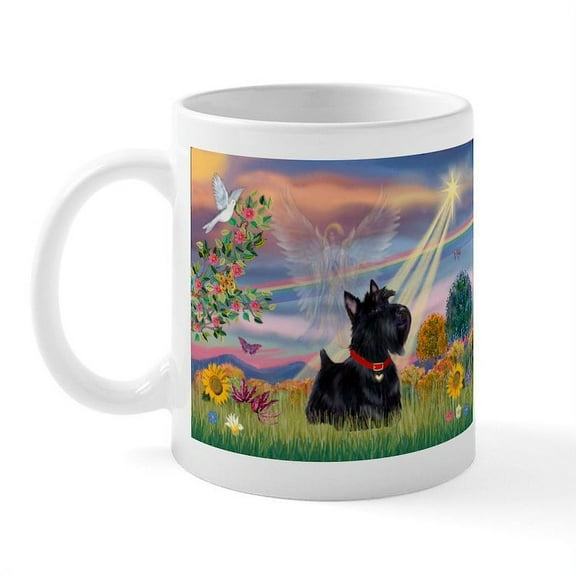 CafePress - Cloud Angel & Scotty Mug - 11 oz Ceramic Mug - Novelty Coffee Tea Cup
