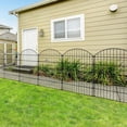 thumbnail image 3 of Metal Garden Fence H x W ( Panels Total Length . ft) Rustproof No Dig Fence for Dog Rabbits and Patio Yard Animal Barrier, 3 of 9