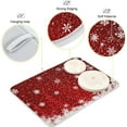 thumbnail image 3 of Dish Drying Mat for Kitchen Counter 18 x 16 Inch Romantic Christmas Snowflake on Red Microfiber Dish Mat Drying Pad Absorbent Dishes Pad Dish Drainer Rack Mats, 3 of 7