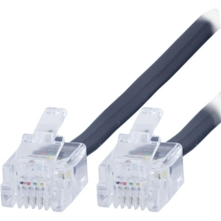 UPC: 0030878765800 | Power Gear 25 ft. Telephone Line Cord  Black  for Home or Office  76580