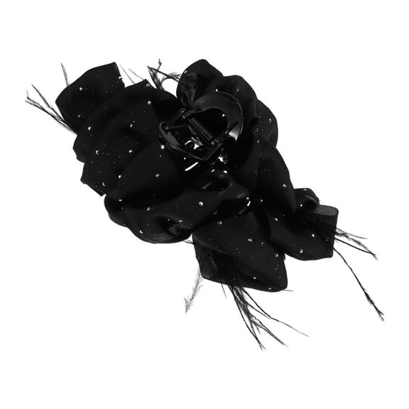Unique Bargains 1 Pc Classic Elegant Hair Clips Hairdo Clip for Women 7.09"x5.12"x2.76" Black