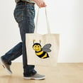 thumbnail image 4 of CafePress - Cute Chevron Winged Bumble Bee Tote Bag - Unisex Canvas Tote Bag, Beige, 1-Piece, 4 of 7
