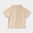 thumbnail image 5 of NIEWTR Toddler Boys Neutral Polo Shirts Cozy Cotton Short Sleeve Tees Casual Summer Outfits(Khaki,7-8 Years), 5 of 6
