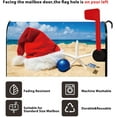 thumbnail image 6 of Christmas Beach Mailbox Cover Christmas Hat Blue Sky White Clouds Bauble Starfish Magnetic Merry Christmas Mail Box Wraps Post Letter Cover Standard Size 18x21 Inch for Garden Yard Home, 6 of 6