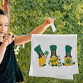 thumbnail image 2 of Coolnut St. Patrick Gnome Hand Towels 2 PCS, Ultra Soft and Highly Absorbent, Lucky Shamrock Decorative Fingertip Towel for Home, Bathroom, Kitchen, 28.3"x14.4", 2 of 4
