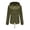 Army Green, variant on Women Outdoor Rain Jacket Mesh Thin Loose Fit Casual Coat for Camping Hiking Hooded with Lined Waterproof Windbreaker with Pockets