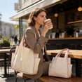 thumbnail image 6 of KOYPTL Lightweight Portable Foldable Shopping Bag for Women Beach & Travel Holiday,Reusable Large Capacity Print Grocery Tote Bag,Durable Waterproof Washable & Compact Shoulder Bag, 6 of 6