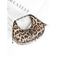 thumbnail image 3 of PULLIMORE Mini Leopard Print Hobo Bag – Textured PU Leather, Adjustable Strap, Small Crossbody Purse for Women, 3 of 7