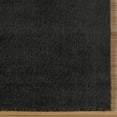 thumbnail image 5 of Cadence Tonee Shag Solid Color Charcoal Area Rug, 8x10, 5 of 8