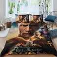 thumbnail image 2 of Black Adam Conjunto de sábanas temático, trío de piezas, cómodo y amigable con la piel, diseño único, regalo de decoración para el hogar para familiares, amigos y fans, 90 cm * 190 cm, 2 of 6