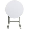 thumbnail image 3 of Pemberly Row Table Pliante Ronde en Plastique/métal de 24 Pouces en Blanc Granit, 3 of 5