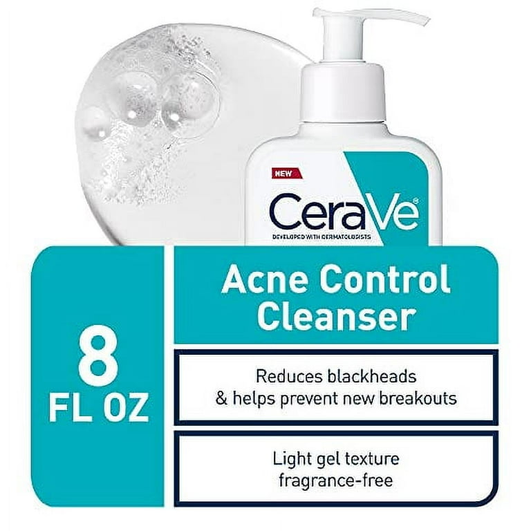 CeraVe Face Wash Acne Treatment Salicylic Acid Cleanser with