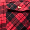 thumbnail image 5 of Fabrcox Plaid Sleeveless Flannel Shirt Men Collared Button Up Tank Top for Men Big and Tall Color Block Lightweight Outdoor Vest Shirt with Pockets Red L, 5 of 9