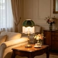 thumbnail image 2 of French Style Umbrella Shaped Tassel Fabric Lampshade, Restaurant Bedroom Desk Lamp Lighting, for Home Party Mantel Shelf Wall Door Porch and Seasonal Displays, 2 of 6