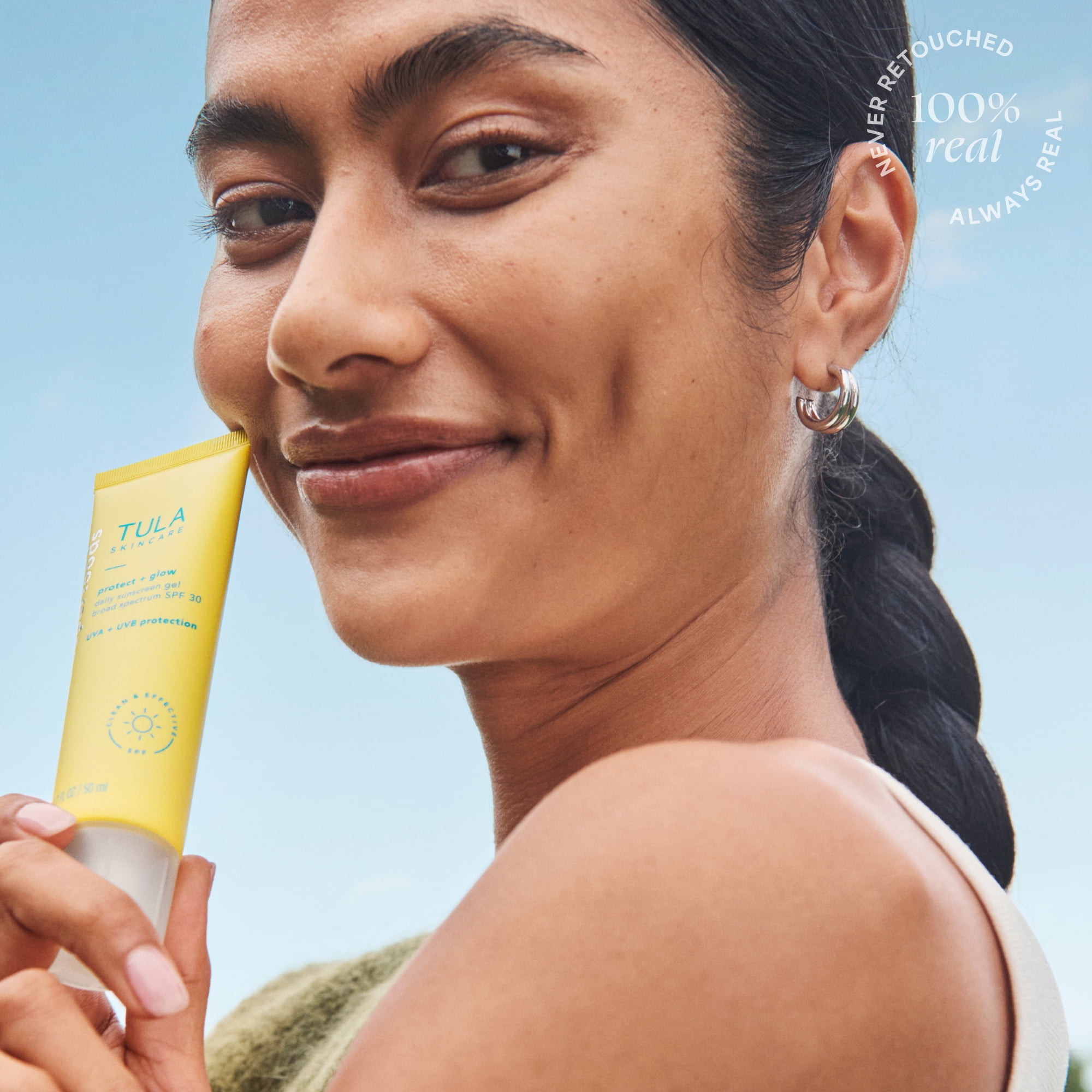 TULA Daily SPF 30 Sunscreen Gel - Broad Spectrum, Non-Greasy, Reef-Safe with Blue Light Pollution Protection