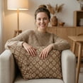 thumbnail image 4 of Pack Of 2 Floral Pattern Pillow Covers, Soft Decorative Throw Pillow Cases, Classic Geometric & Flower Printed Cushion Covers For Couch, Sofa, Bedroom, Living Room, Home Decor For, 4 of 4