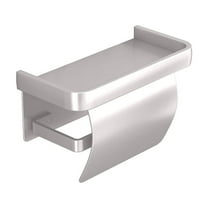 CASAFUN Toilet Paper Holder with Phone Shelf, Wall Mounted Stainless Steel Tissue Roll Holder for Bathroom