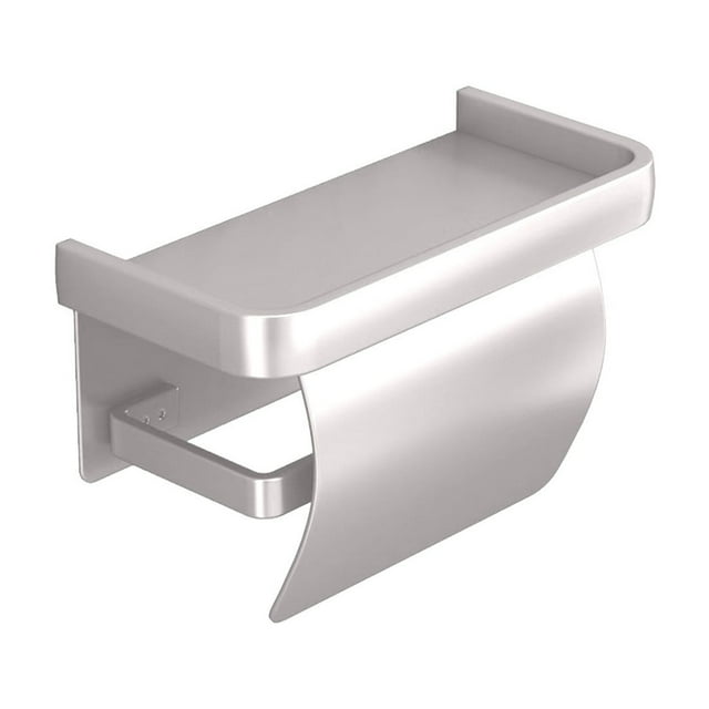 WRKEKC Clearance No-Drill Toilet Paper Dispenser with Storage Compartment, Durable Metal Design