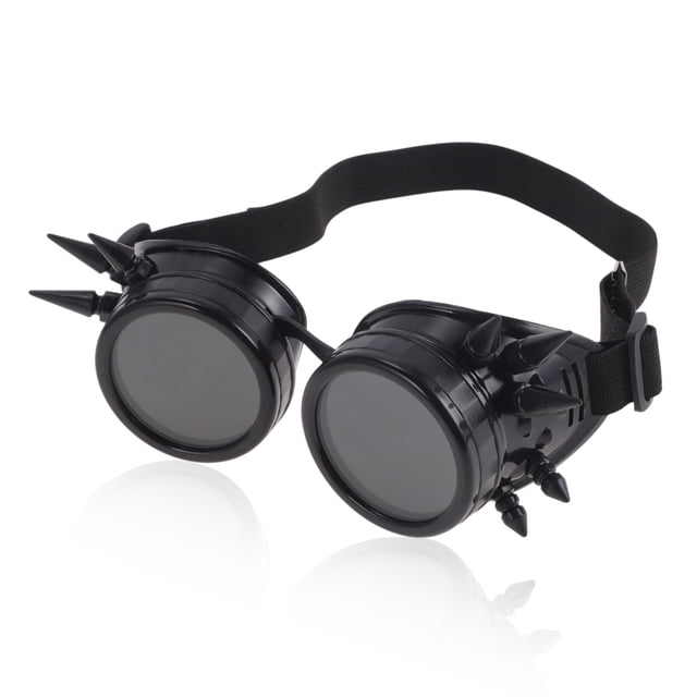 Gafas de motocicleta 1Pc Unique Bargains, gafas de ciclismo con lente negra y marco negro