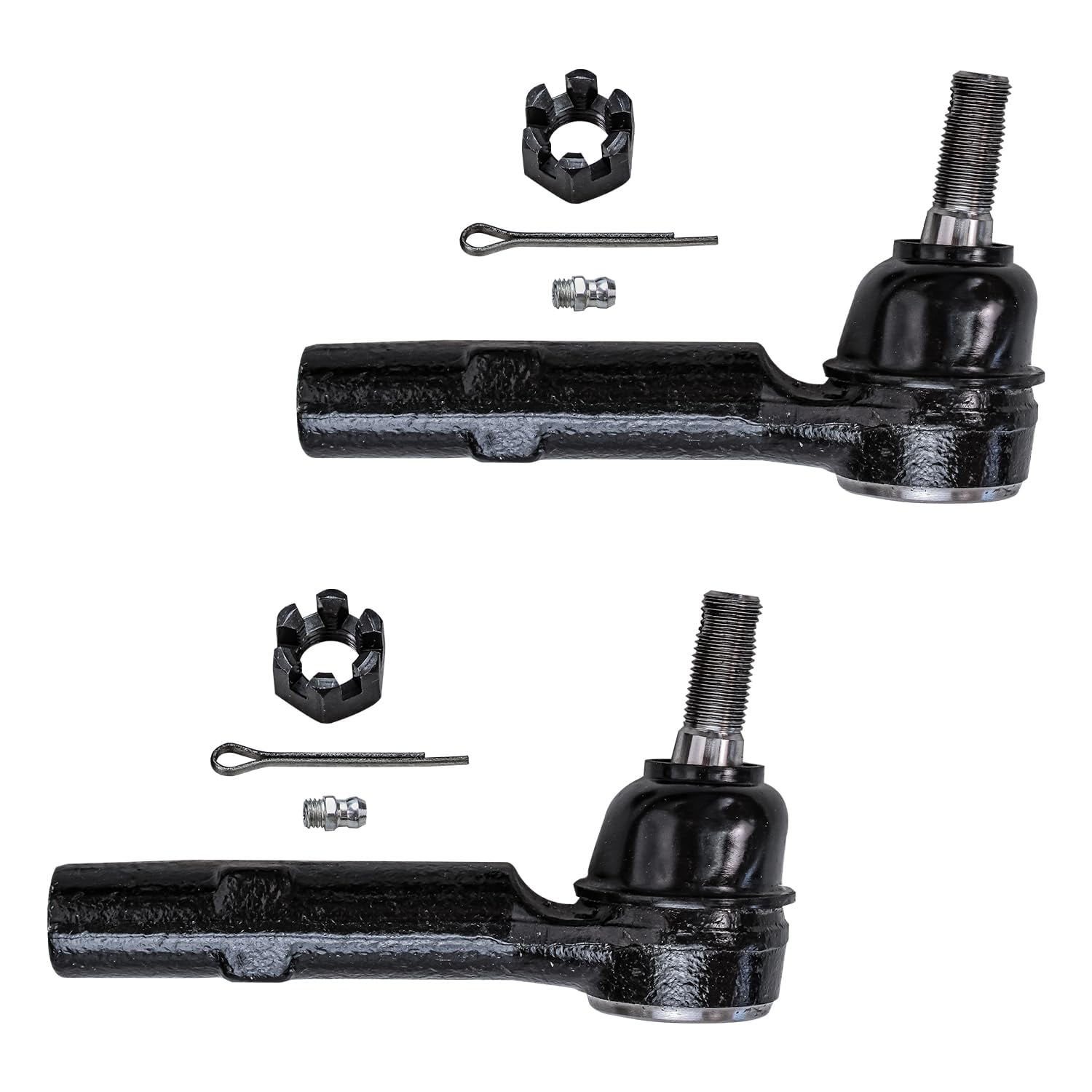 Detroit Axle - 6pc Front Tie Rods for Chevy Traverse GMC Acadia Saturn Outlook Buick Enclave, 4 Inner & Outer Tie Rod Ends, 2 Boots Replacement