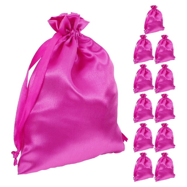 12 bolsas de satén para pelucas, bolsas de viaje con cordón para guardar extensiones de cabello y pelucas, para el hogar, el salón y viajes