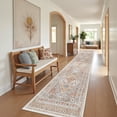 thumbnail image 6 of Roxstand 2'x8' Washable Runner Rug for Hallway Entrance Bedroom Entryway, Vintage Oriental Non Slip Stain Resistant Kitchen Rugs, Orange, 6 of 10