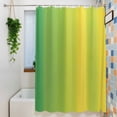 thumbnail image 6 of Green and Yellow Ombre Shower Curtain, Minimalist Gradient Striped Texture Waterproof Shower Curtain Set with 12 Hooks Lightweight Bath Curtains Fabric Bathroom Decor 48x72 Inches, 6 of 9