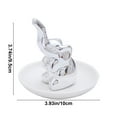 thumbnail image 3 of Vacemry Under $5 Elephant Jewelry Tray, Ceramic Ring Dish for Countertop Storage, Decorative Trinket Plate for Dresser Vanity, Elegant Home Decor Accessory for Organization, 3 of 7