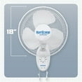 thumbnail image 6 of Hurricane Supreme 18 Inch Oscillating Wall Mount Fan, White, 6 of 11