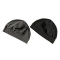 thumbnail image 2 of 2 piezas de gorro para dormir, cálido y forro para casco, ideal para viajes, personas mayores, dormir y hacer ejercicio. negro y gris, 2 of 10