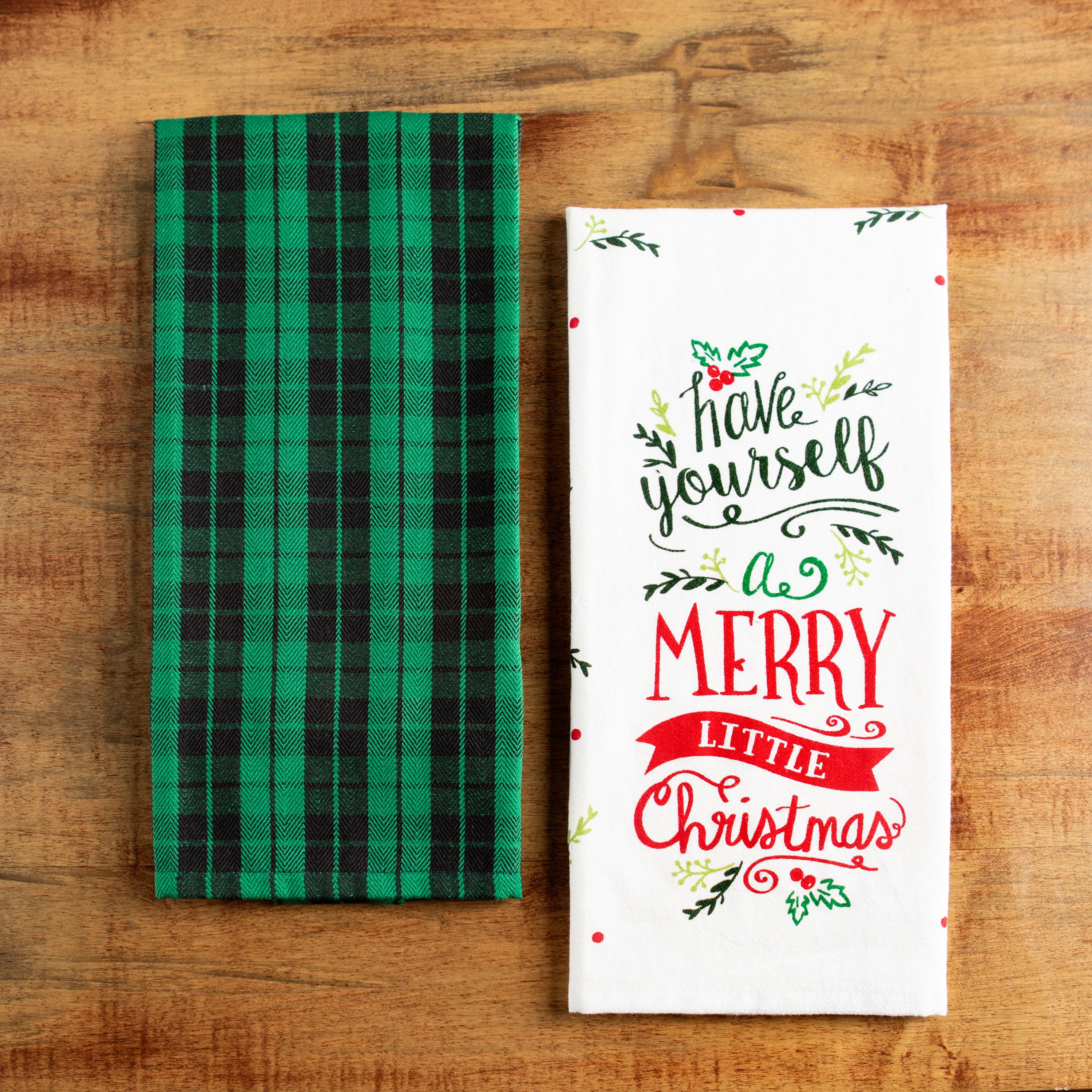 Details about   Christmas Kitchen Tea Towels 2 ‘Santa Have a Cookie Forget List’ Celebrate It 