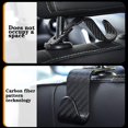 thumbnail image 4 of Gancho para reposacabezas de fibra de carbono para asiento trasero de coche, (4 piezas), gancho para asiento delantero de coche, gancho para bolso de coche, colgador para coche (negro), 4 of 5