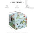 thumbnail image 4 of Fotbe Chinoiserie Floral Palm Tree Porta Pañuelos Decorativo de Cuero, Caja Cuadrada Moderna para Pañuelos Faciales, Organizador y Dispensador 5x5x5'', 4 of 7